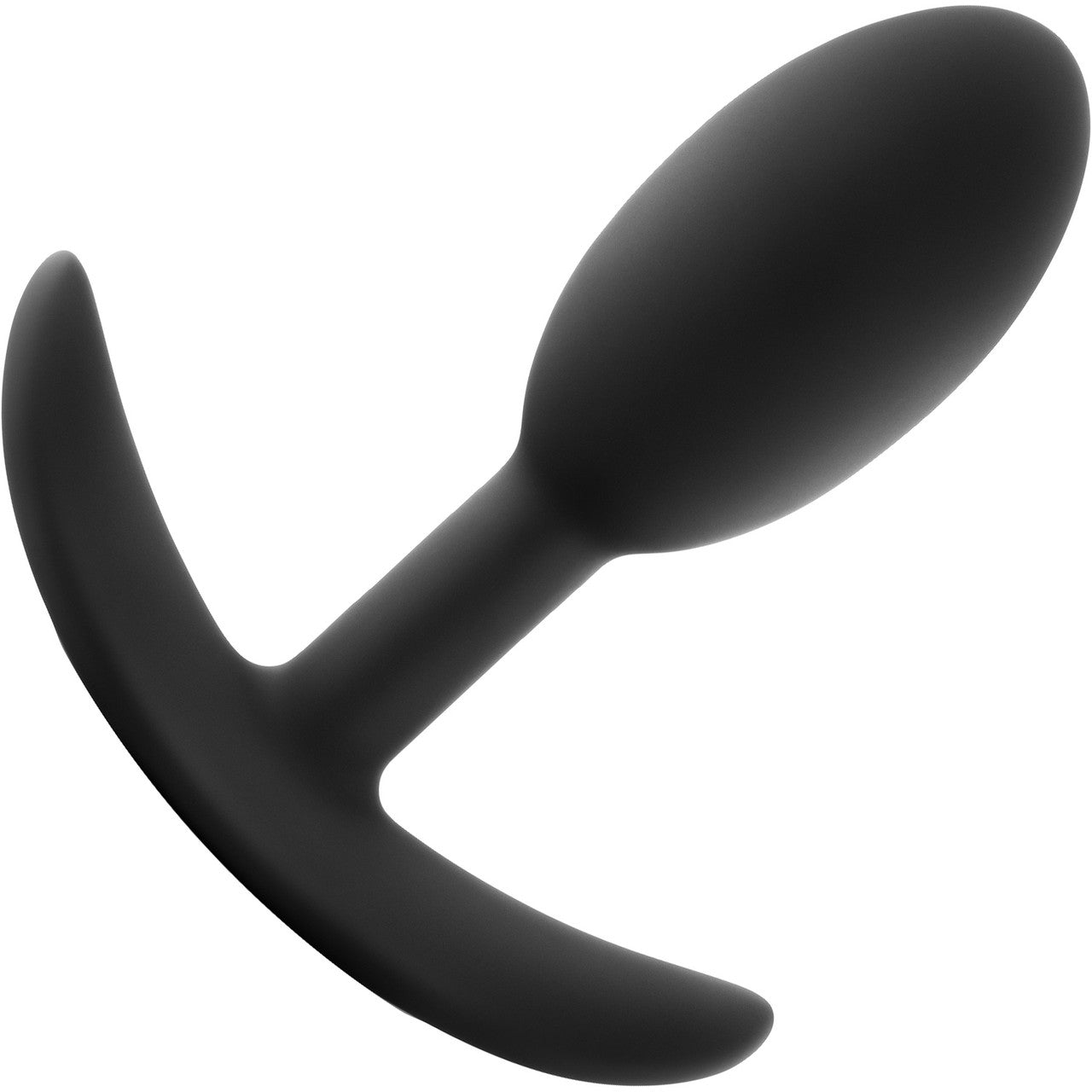 Luxe Wearable Silicone Vibra Slim Butt Plug by Blush - Small, Black