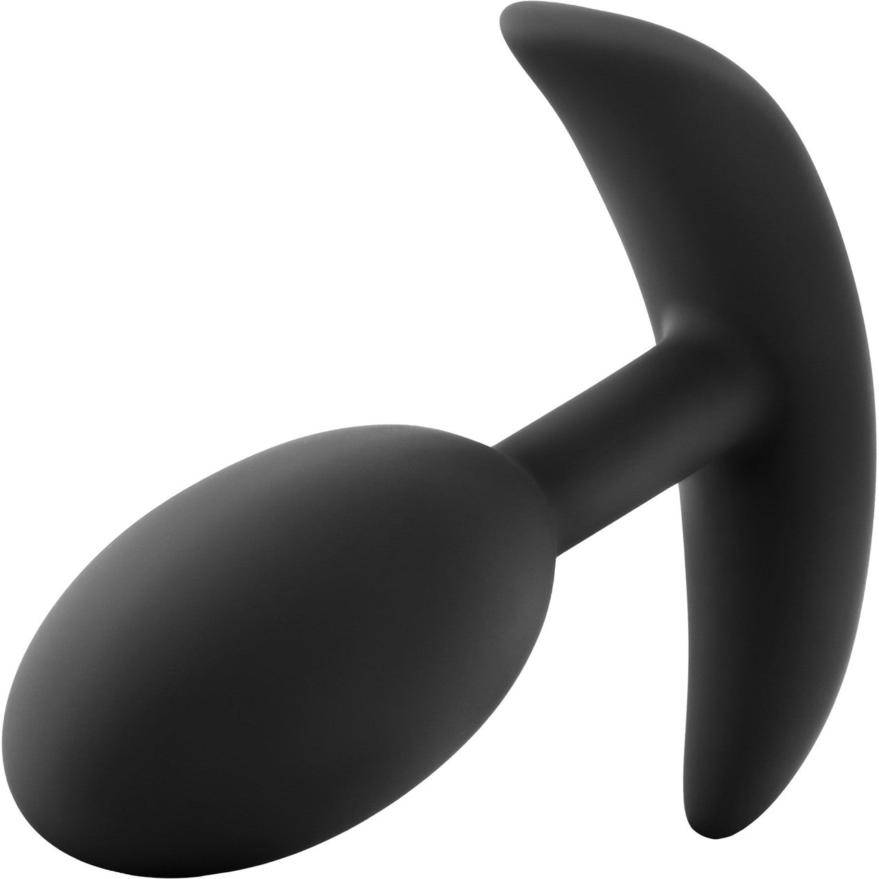 Luxe Wearable Silicone Vibra Slim Butt Plug by Blush - Medium, Black