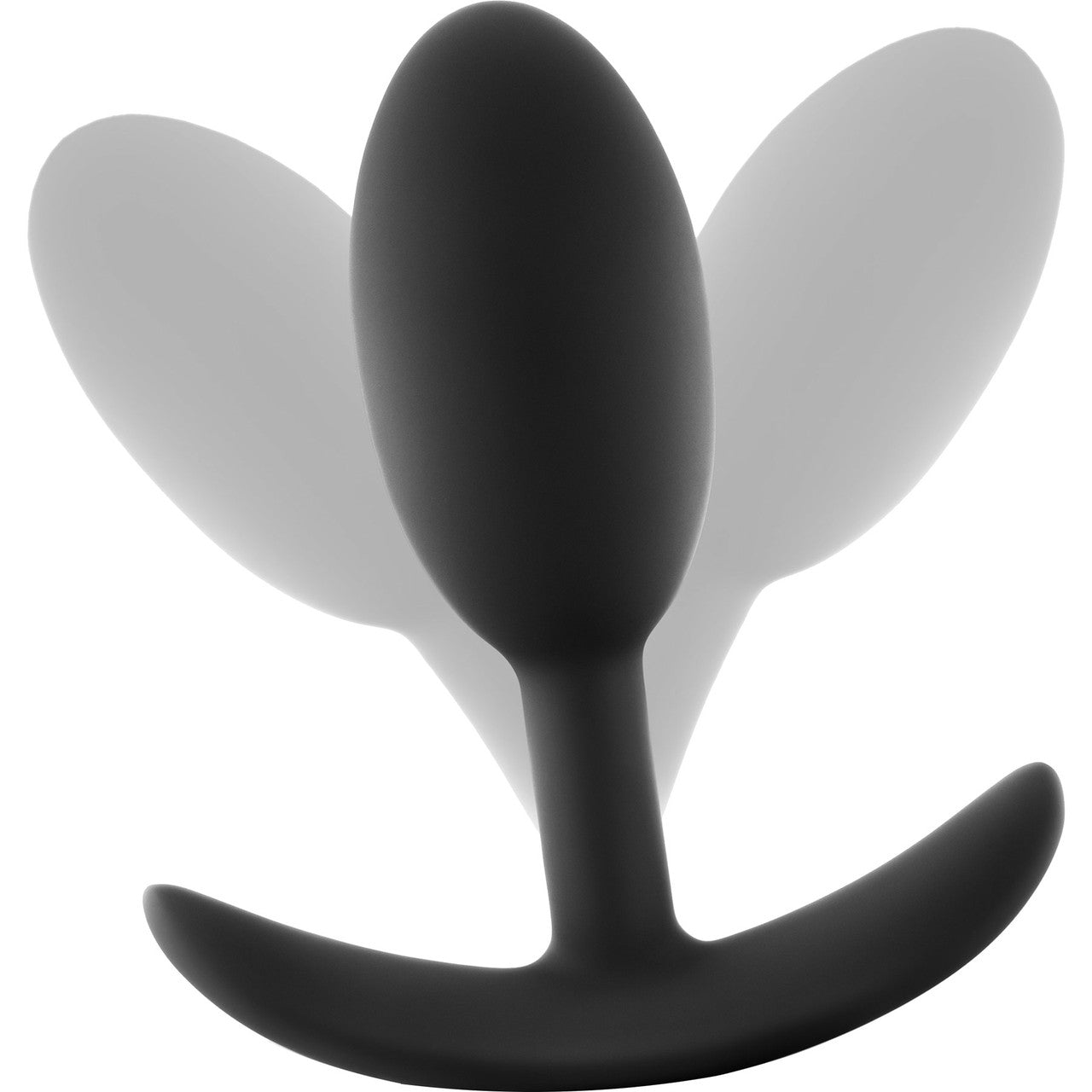 Luxe Wearable Silicone Vibra Slim Butt Plug by Blush - Medium, Black