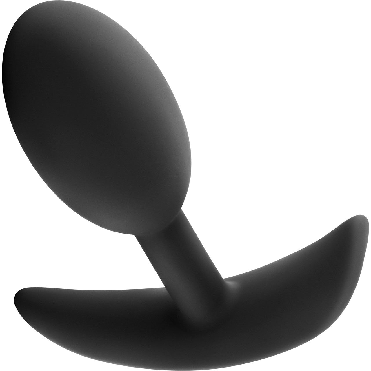 Anal Adventures Platinum Silicone Vibra Slim Medium Plug By Blush - Black