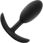 Anal Adventures Platinum Silicone Vibra Slim Medium Plug By Blush - Black