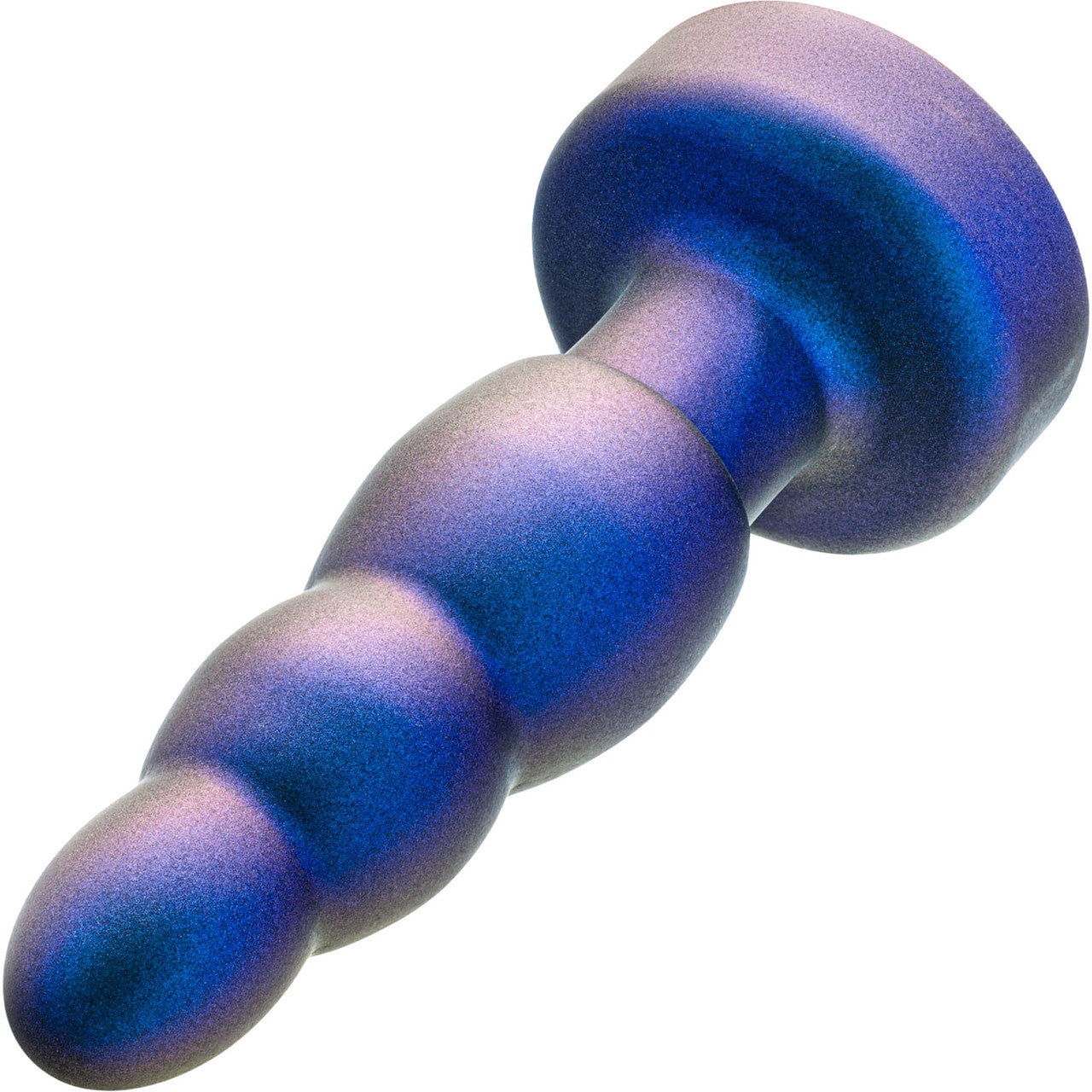 Anal Adventures Matrix Kinetic Silicone Vibrating, Gyrating & Rotating Butt Plug With Remote By Blush - Space Age Blue