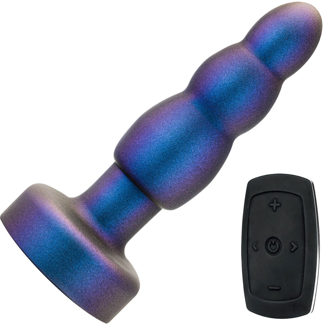 Anal Adventures Matrix Kinetic Silicone Vibrating, Gyrating & Rotating Butt Plug With Remote By Blush - Space Age Blue