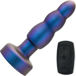 Anal Adventures Matrix Kinetic Silicone Vibrating, Gyrating & Rotating Butt Plug With Remote By Blush - Space Age Blue