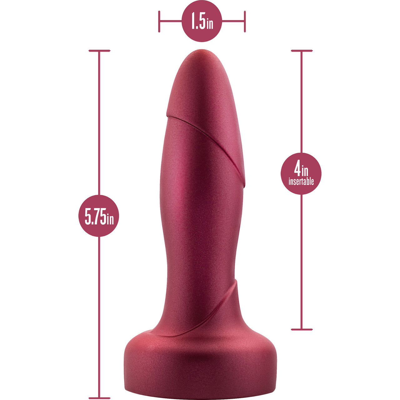 Anal Adventures Matrix Atomic Silicone Vibrating, Gyrating, Rotating Remote Butt Plug By Blush - Martian Wine