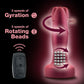 Anal Adventures Matrix Atomic Silicone Vibrating, Gyrating, Rotating Remote Butt Plug By Blush - Martian Wine