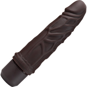 Dr. Skin Silicone Dr. Robert Waterproof Vibrating 7" Dildo By Blush - Chocolate