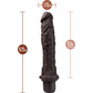 Dr. Skin Silicone Dr. Richard Waterproof Vibrating 9" Dildo By Blush - Chocolate