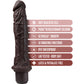 Dr. Skin Silicone Dr. Richard Waterproof Vibrating 9" Dildo By Blush - Chocolate
