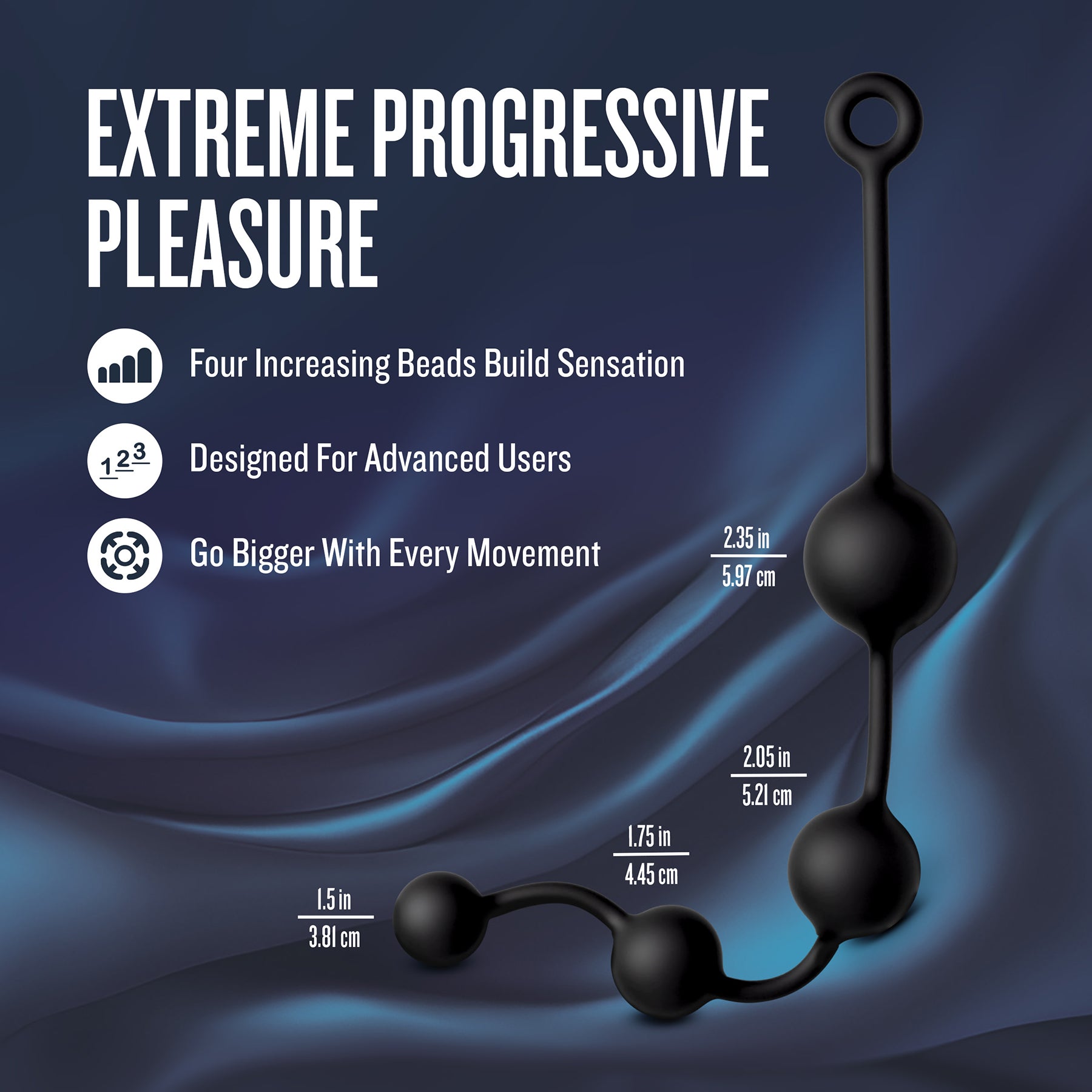 Anal Adventures Platinum Silicone X-Large Anal Beads By Blush