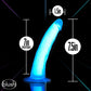 Neo Elite Glow In The Dark 7.5 Inch Dual Density Realistic Silicone Dildo by Blush - Neon Blue