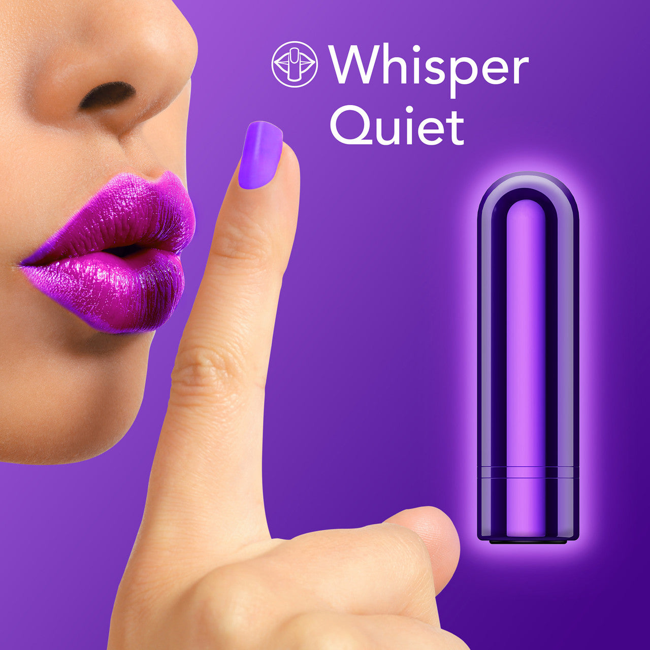 Kool Vibes Rechargeable Mini Bullet Vibrator By Blush - Grape