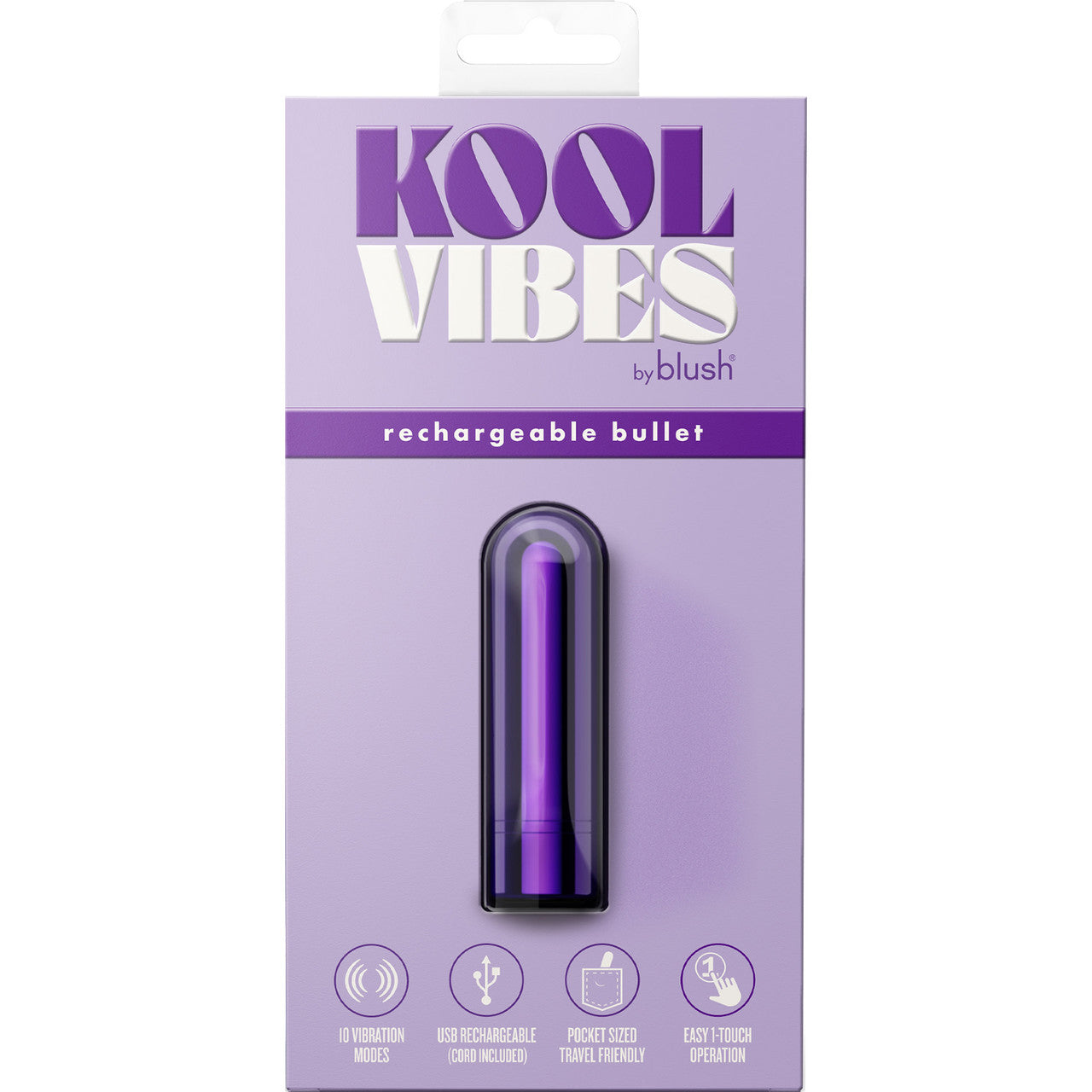 Kool Vibes Rechargeable Mini Bullet Vibrator By Blush - Grape