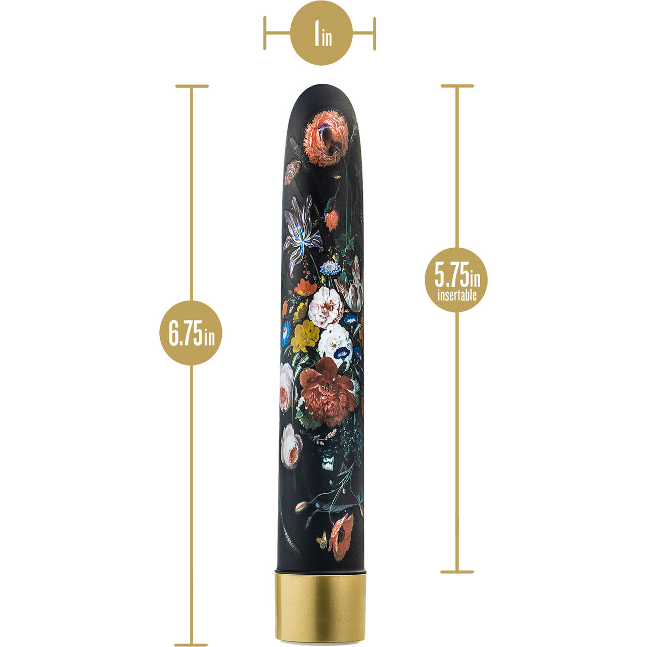 The Collection Bountiful Limited Edition Rechargeable Waterproof Slimline Vibrator By Blush - Flora