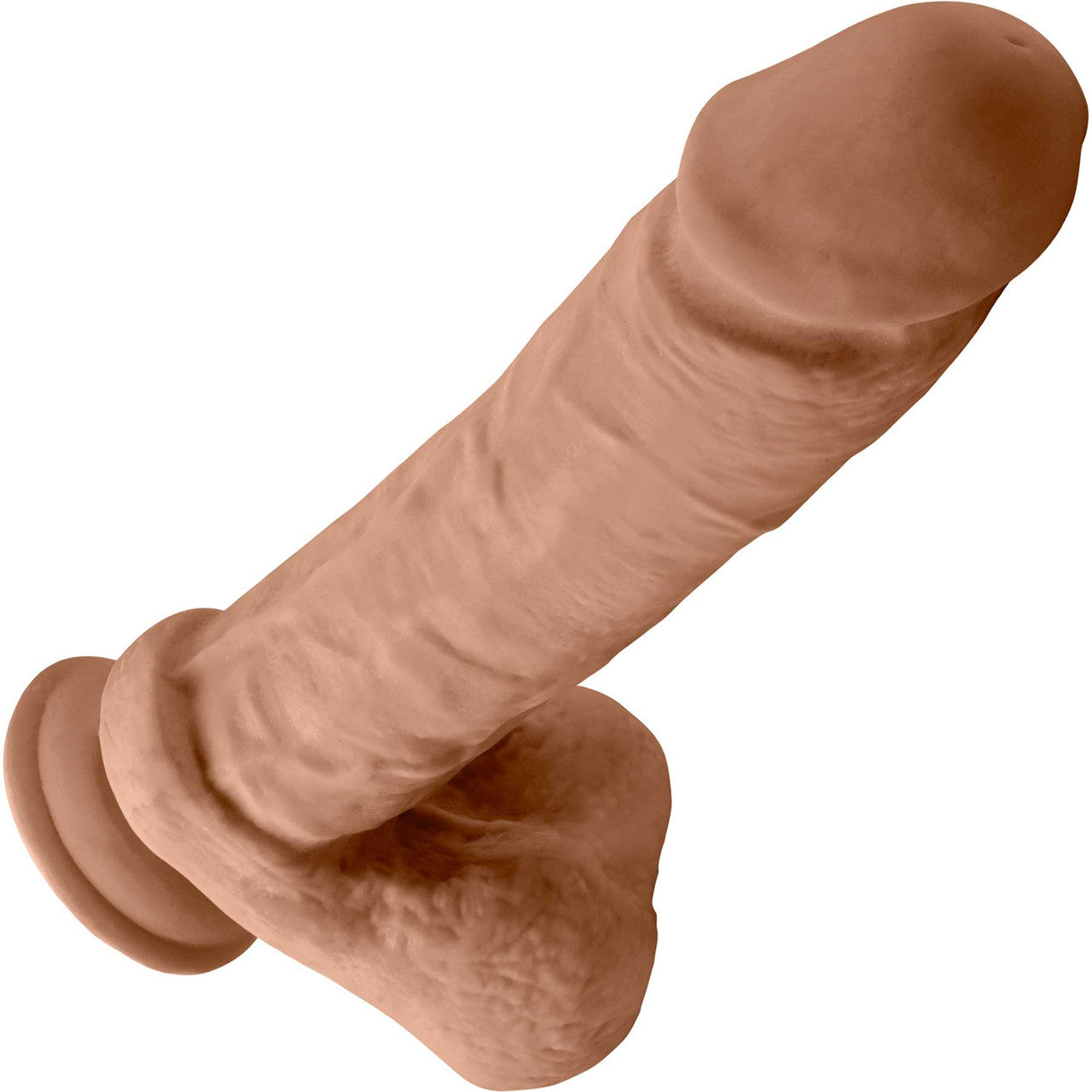 Dr. Skin Dr. Julian 9" Realistic Posable Silicone Suction Cup Dildo With Balls By Blush - Caramel