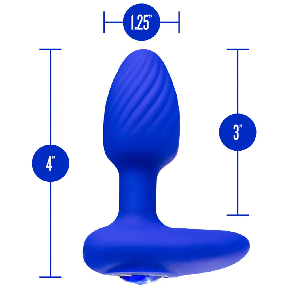 Oh My Gem Mystery Rechargeable Silicone Vibrating Butt Plug By Blush - Oh My Gem Mystery Rechargeable Silicone Vibrating Butt Plug By Blush -