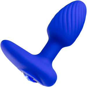 Oh My Gem Mystery Rechargeable Silicone Vibrating Butt Plug By Blush - Sapphire