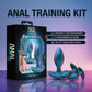 Anal Adventures Matrix Cosmos 3-Piece Anal Training Kit With Vibrating Butt Plug & Remote By Blush - Lunar Blue