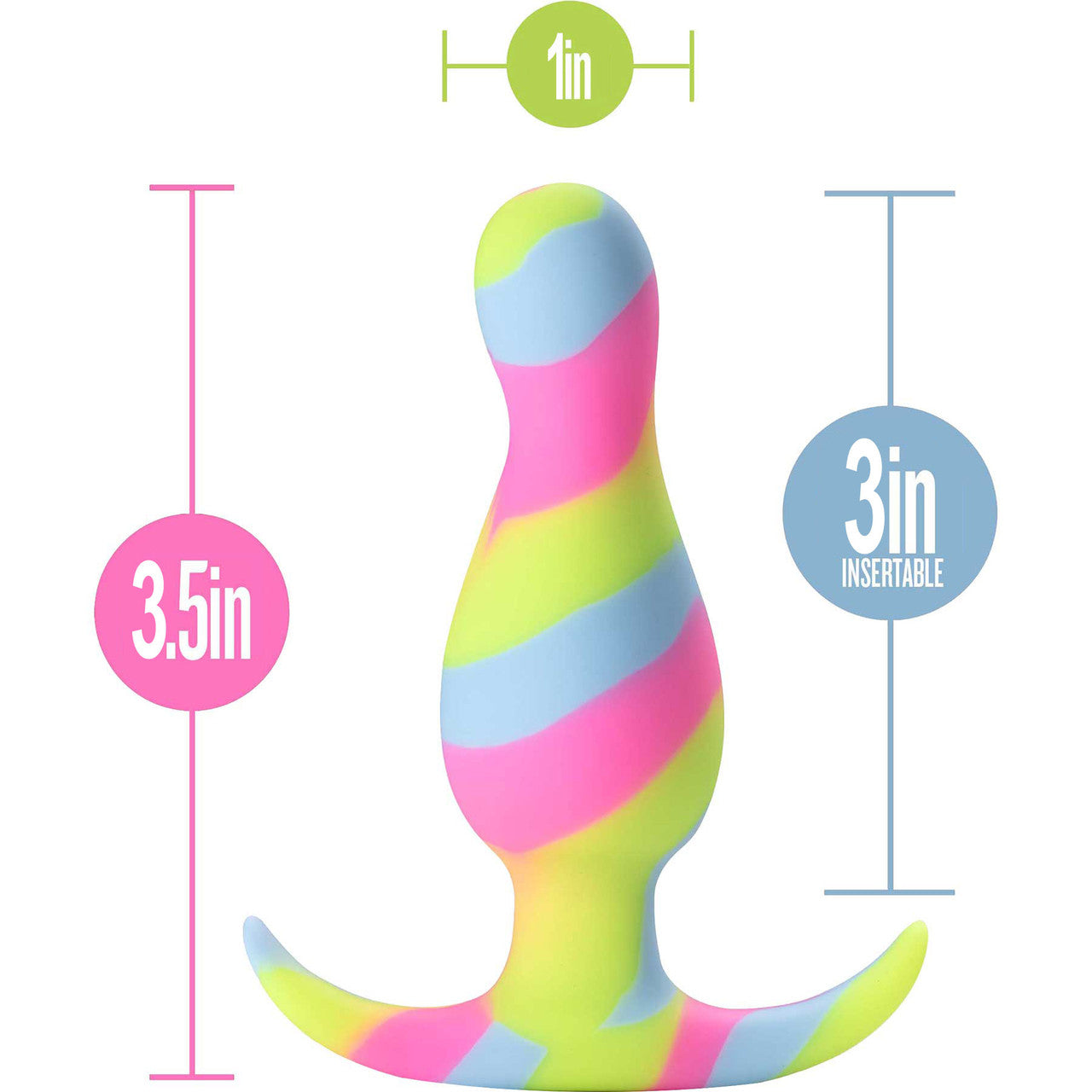 Avant Kaleido Silicone Butt Plug By Blush - Lime