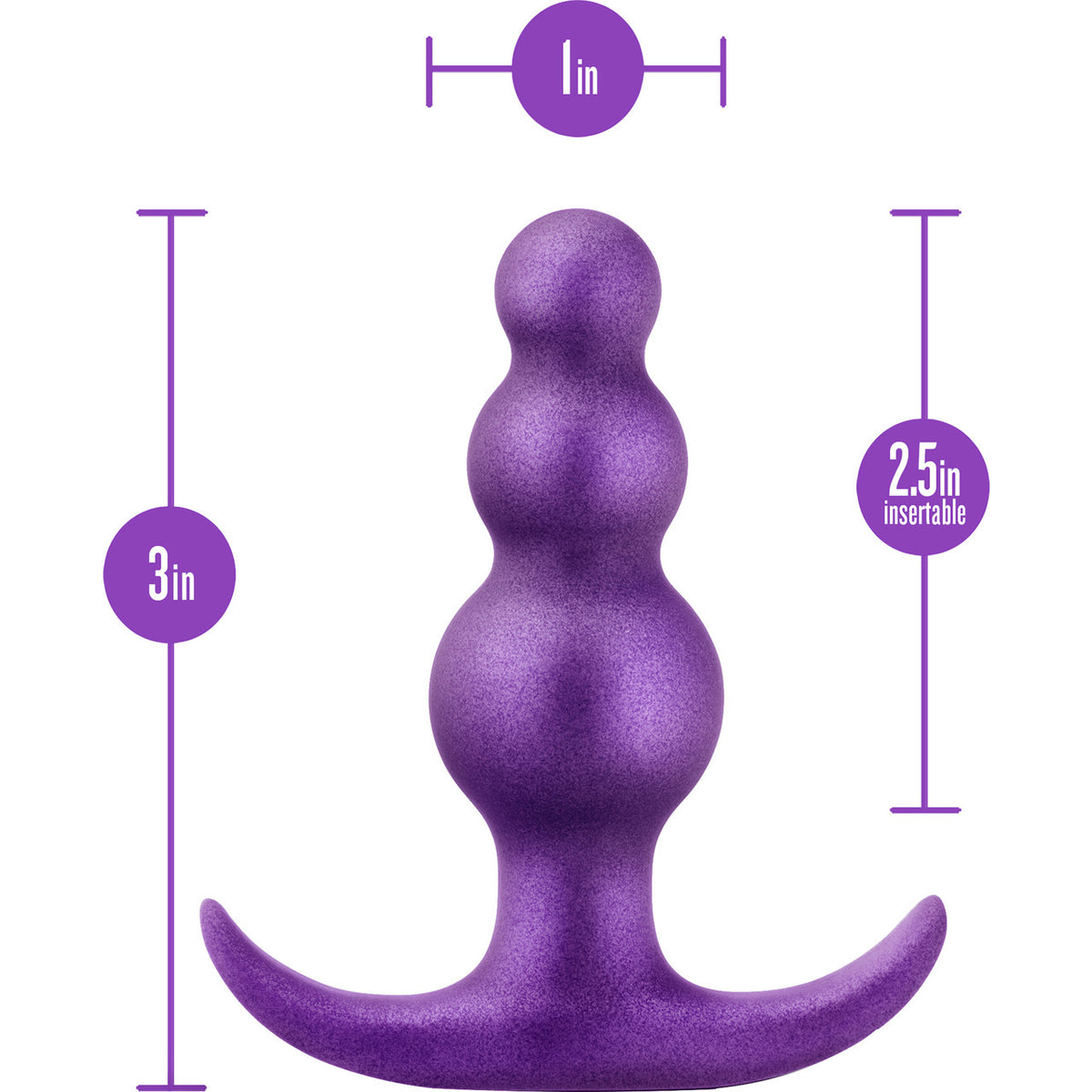 Matrix Supernova Beaded Butt Plug - Purple