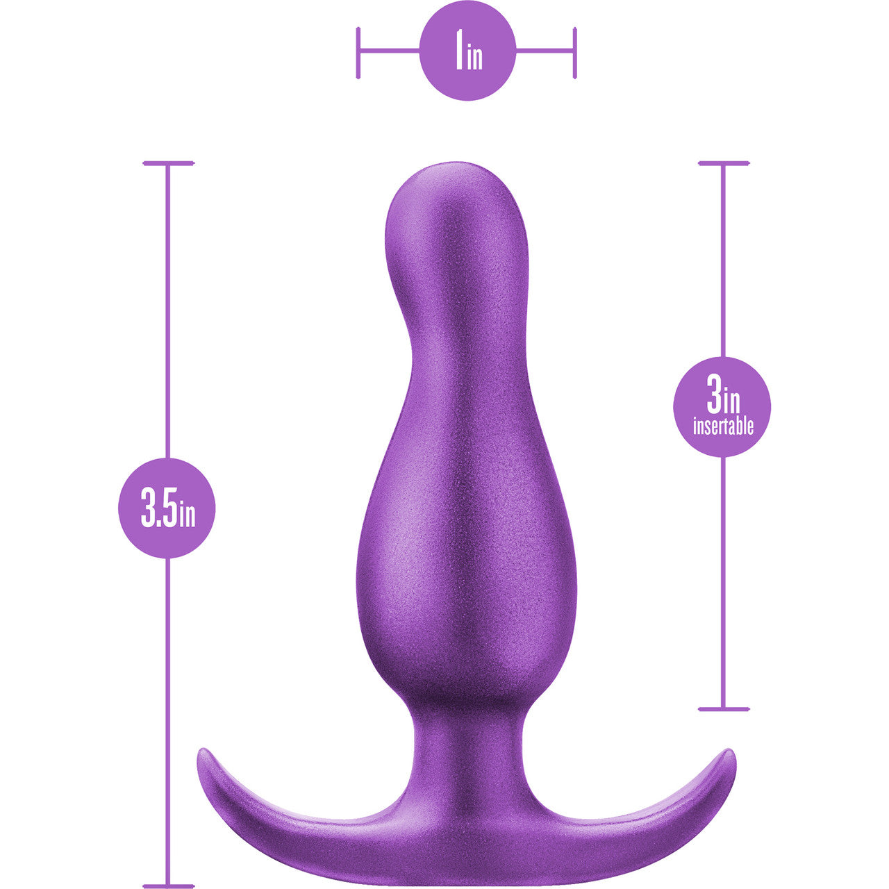 Anal Adventures Matrix Quantum Silicone Butt Plug By Blush - Galactic Purple