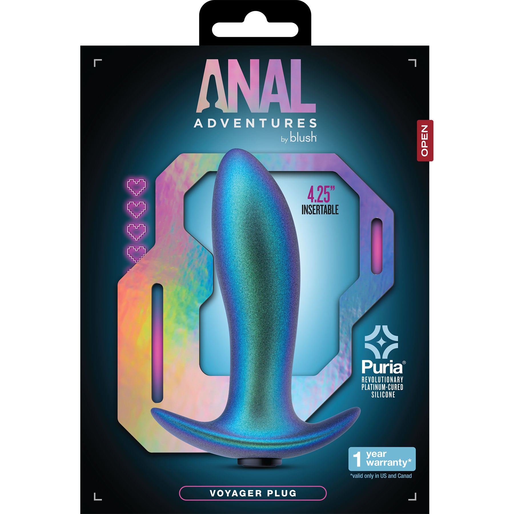 Anal Adventures Matrix Voyager Plug Silicone Rechargeable Anal Plug By Blush