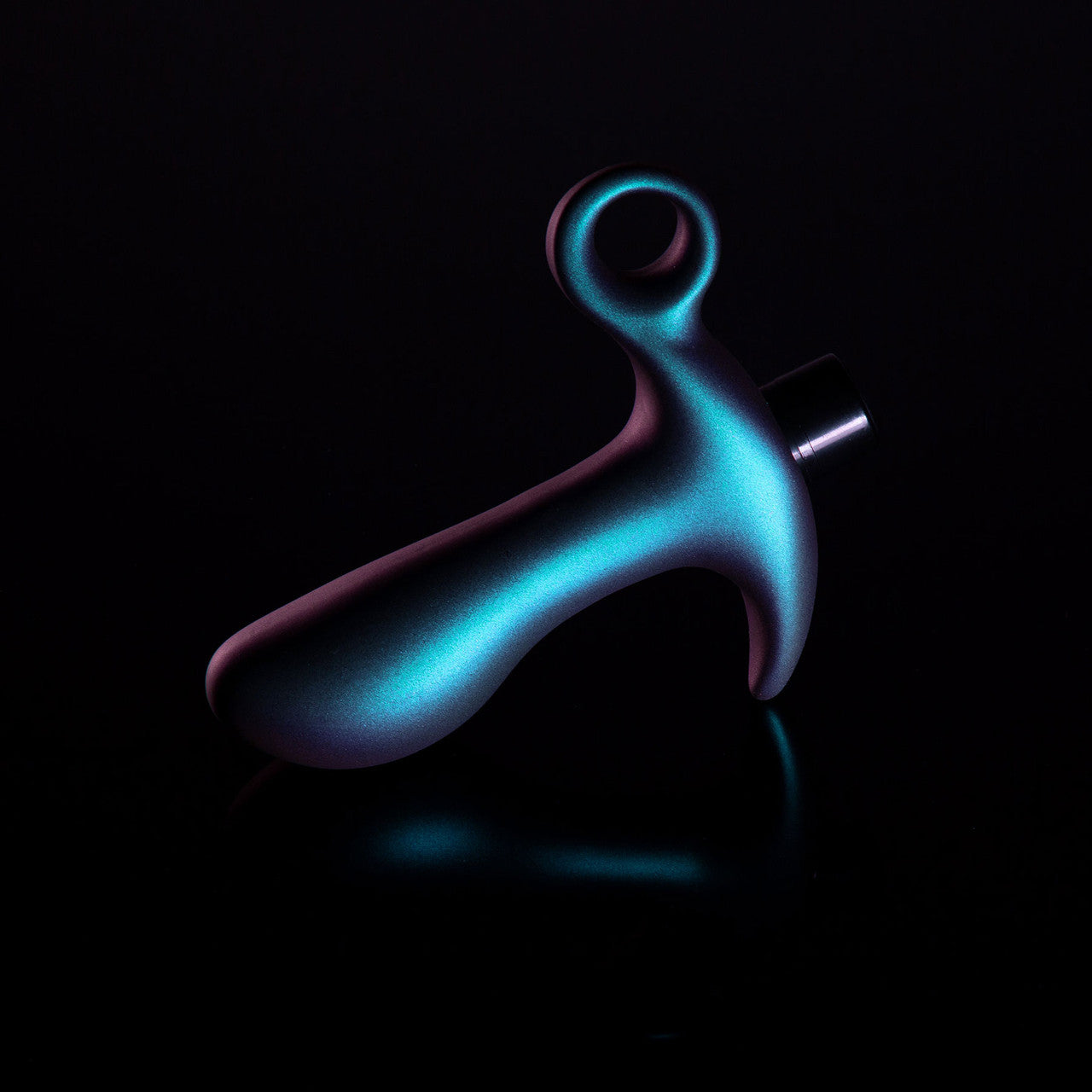 Anal Adventures Matrix Teleportation Silicone Rechargeable Vibrating Butt Plug By Blush - Lunar Blue