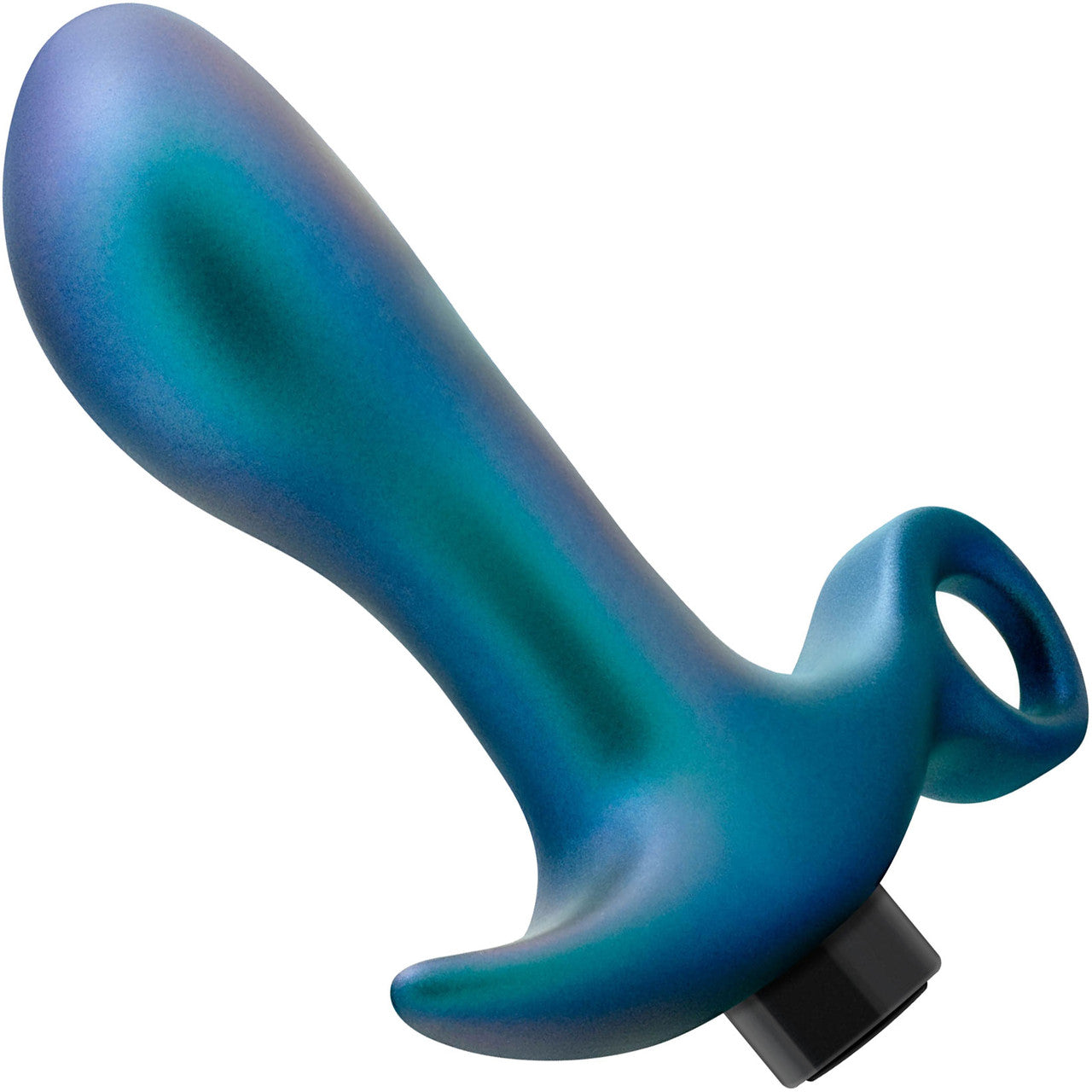 Anal Adventures Matrix Teleportation Silicone Rechargeable Vibrating Butt Plug By Blush - Lunar Blue