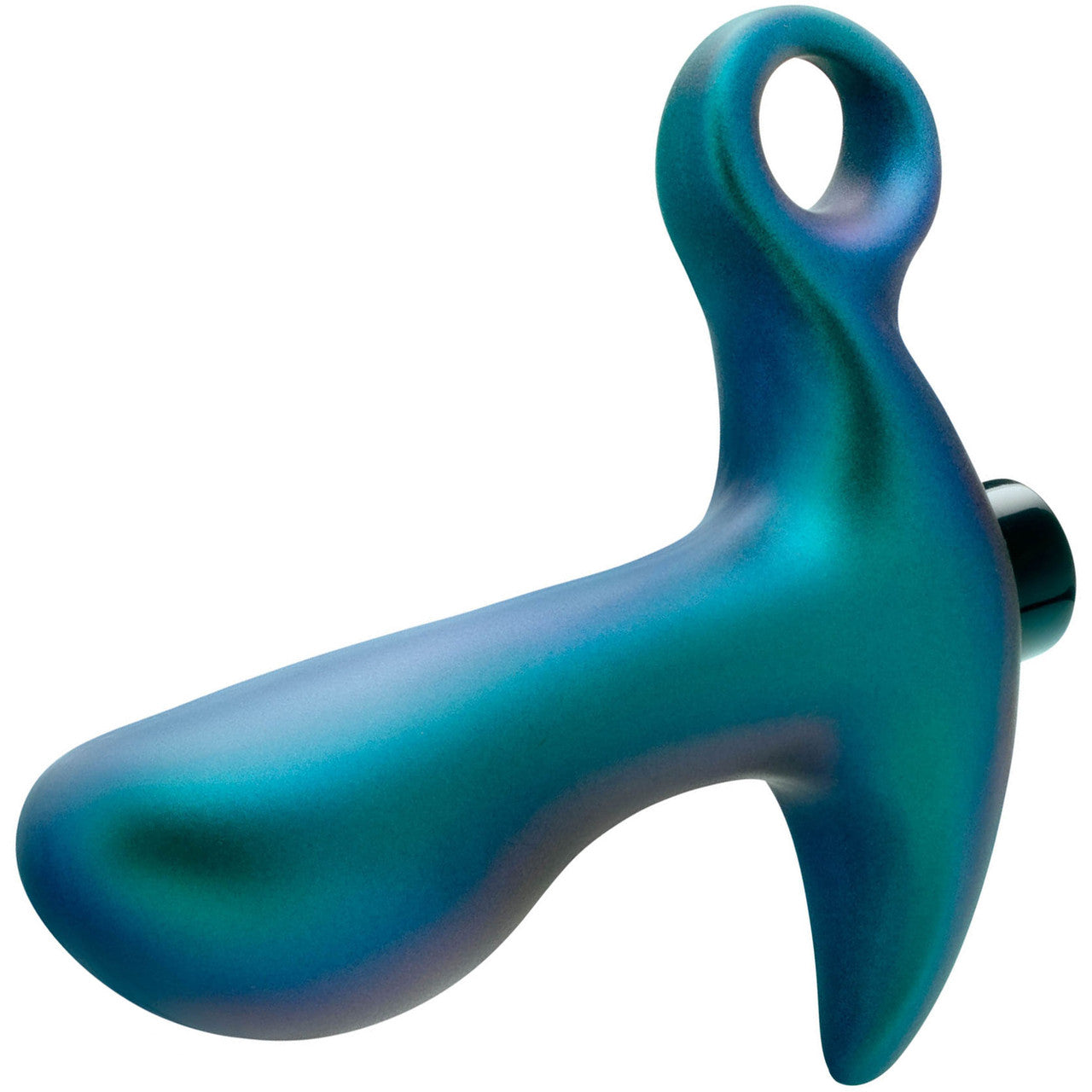 Anal Adventures Matrix Teleportation Silicone Rechargeable Vibrating Butt Plug By Blush - Lunar Blue
