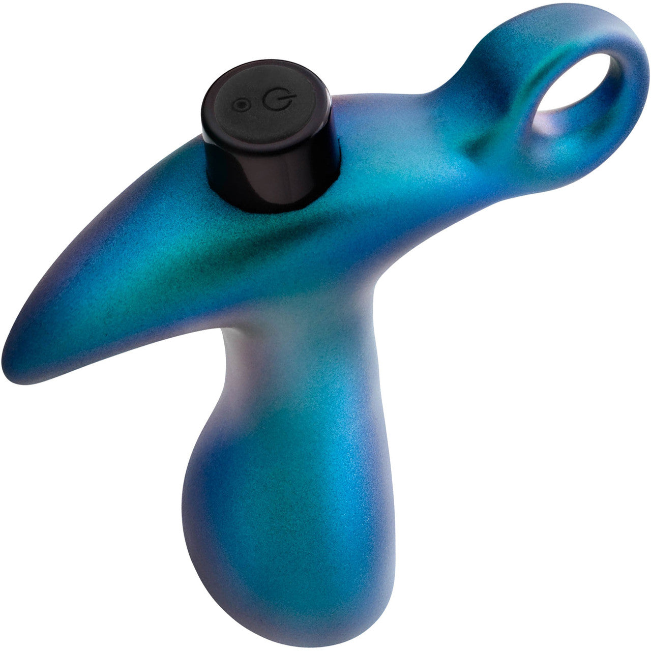 Anal Adventures Matrix Teleportation Silicone Rechargeable Vibrating Butt Plug By Blush - Lunar Blue