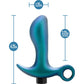Anal Adventures Matrix Teleportation Silicone Rechargeable Vibrating Butt Plug By Blush - Lunar Blue