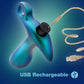 Anal Adventures Matrix Teleportation Silicone Rechargeable Vibrating Butt Plug By Blush - Lunar Blue