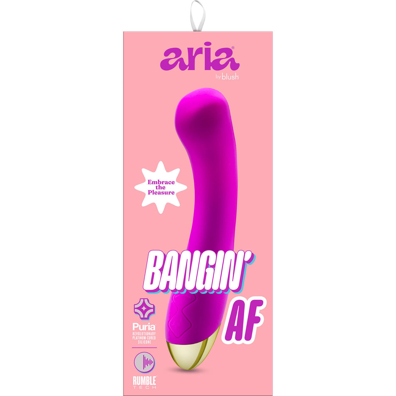 Aria Bangin' AF 10-Function Rechargeable Silicone G-Spot Vibrator By Blush - Purple