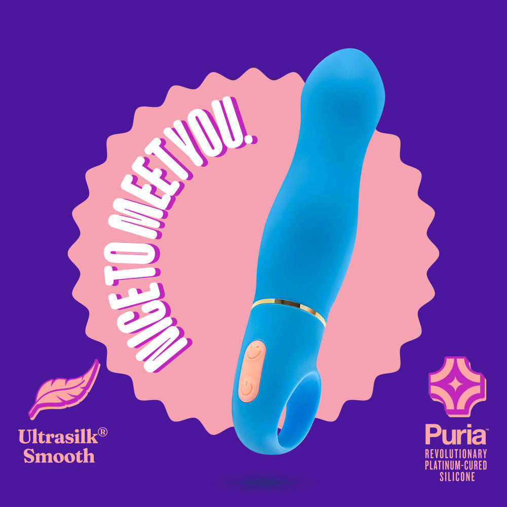 Aria Exciting AF 10-Function Silicone Waterproof Vibrator By Blush - Blue