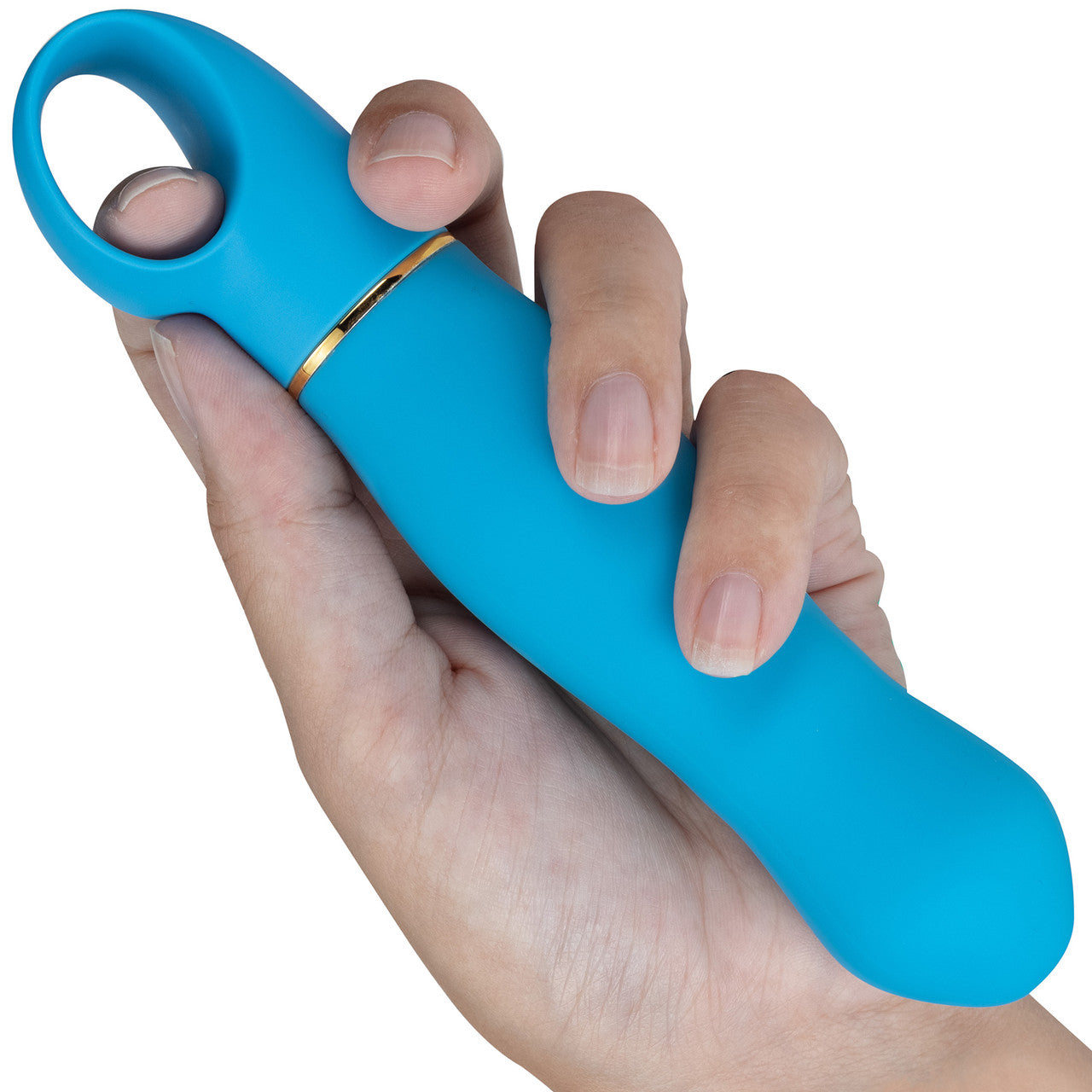 Aria Exciting AF 10-Function Silicone Waterproof Vibrator By Blush - Blue