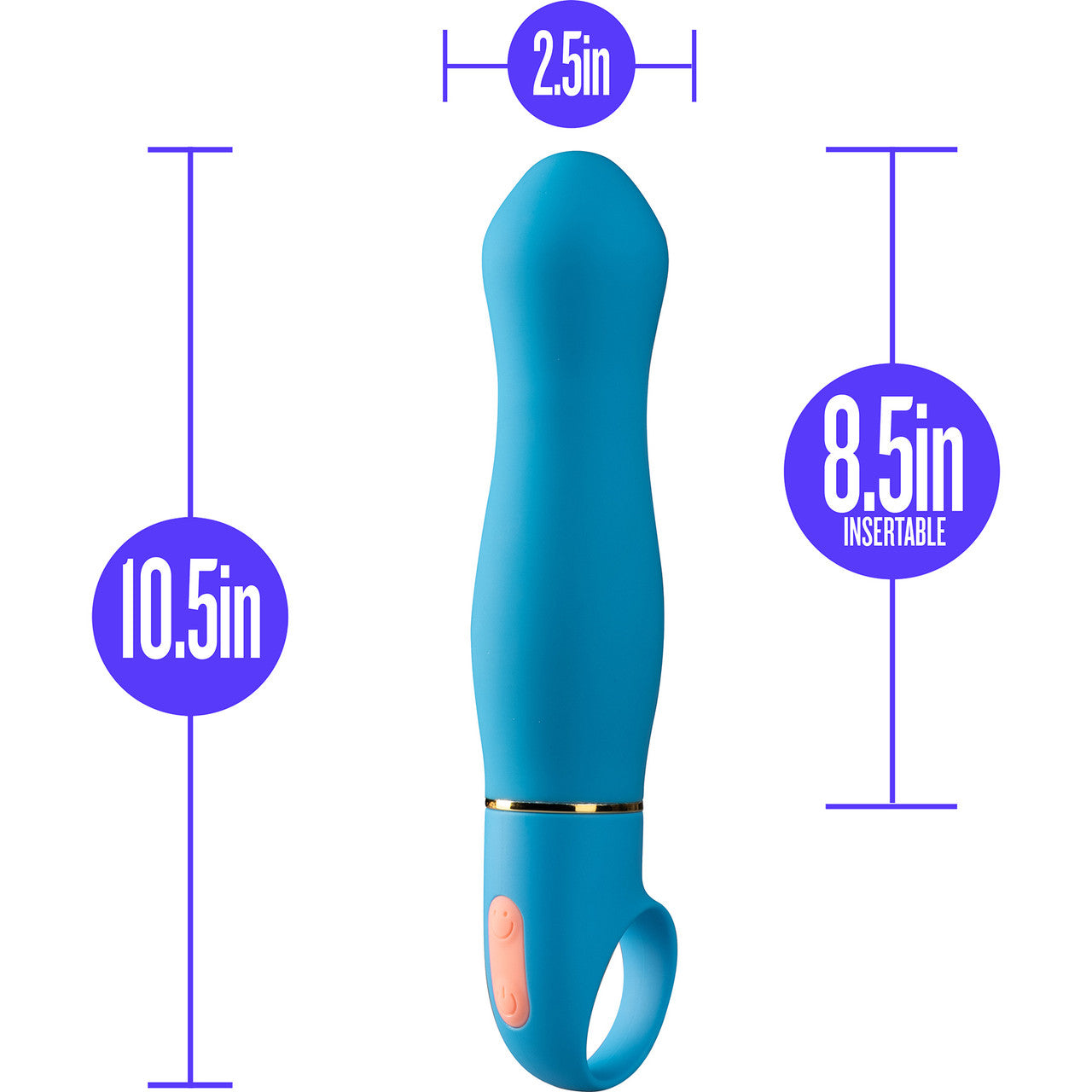 Aria Exciting AF 10-Function Silicone Waterproof Vibrator By Blush - Blue