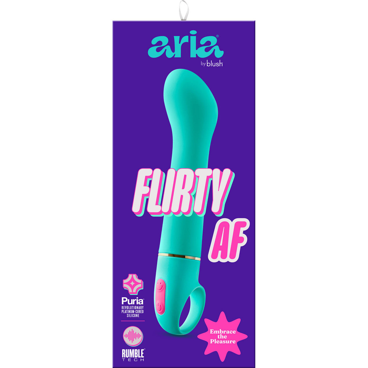 Aria Flirty AF 10-Function Silicone G-Spot Vibrator By Blush - Teal