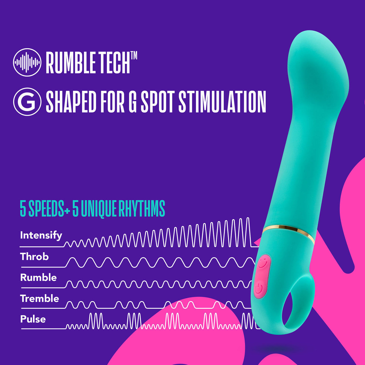 Aria Flirty AF 10-Function Silicone G-Spot Vibrator By Blush - Teal