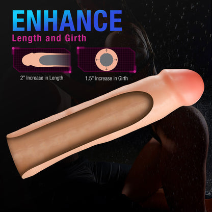 Performance Plus Silicone Realistic Penis Extender Sleeve By Blush