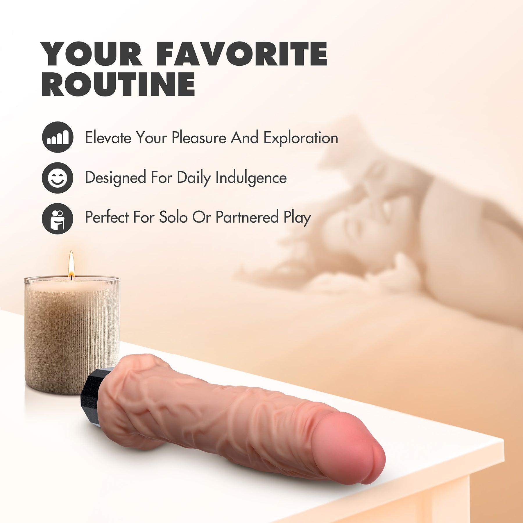 Dr. Skin Silicone Dr. Webber Waterproof Vibrating 9.75" Dildo By Blush