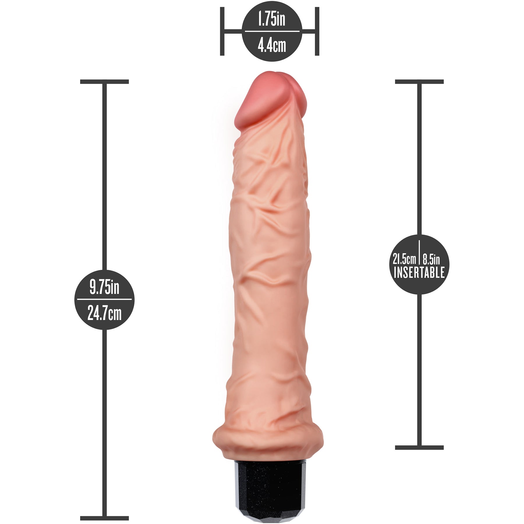 Dr. Skin Silicone Dr. Webber Waterproof Vibrating 9.75" Dildo By Blush