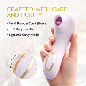 Delice Fleur Air Pulsing Rechargeable Silicone Clitoral Vibrator