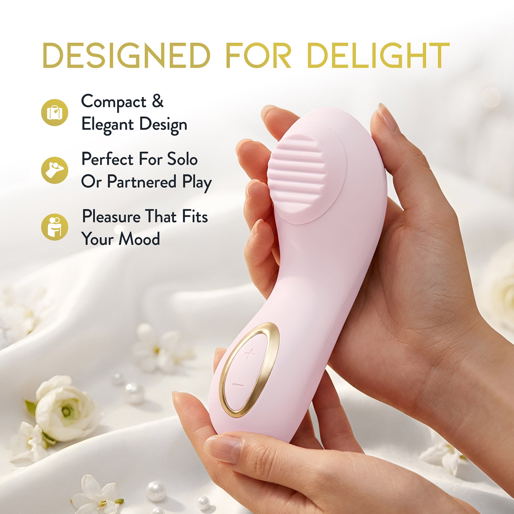 Délice Dahlia Rechargeable Silicone Stimulating Clitoral Massager By Blush