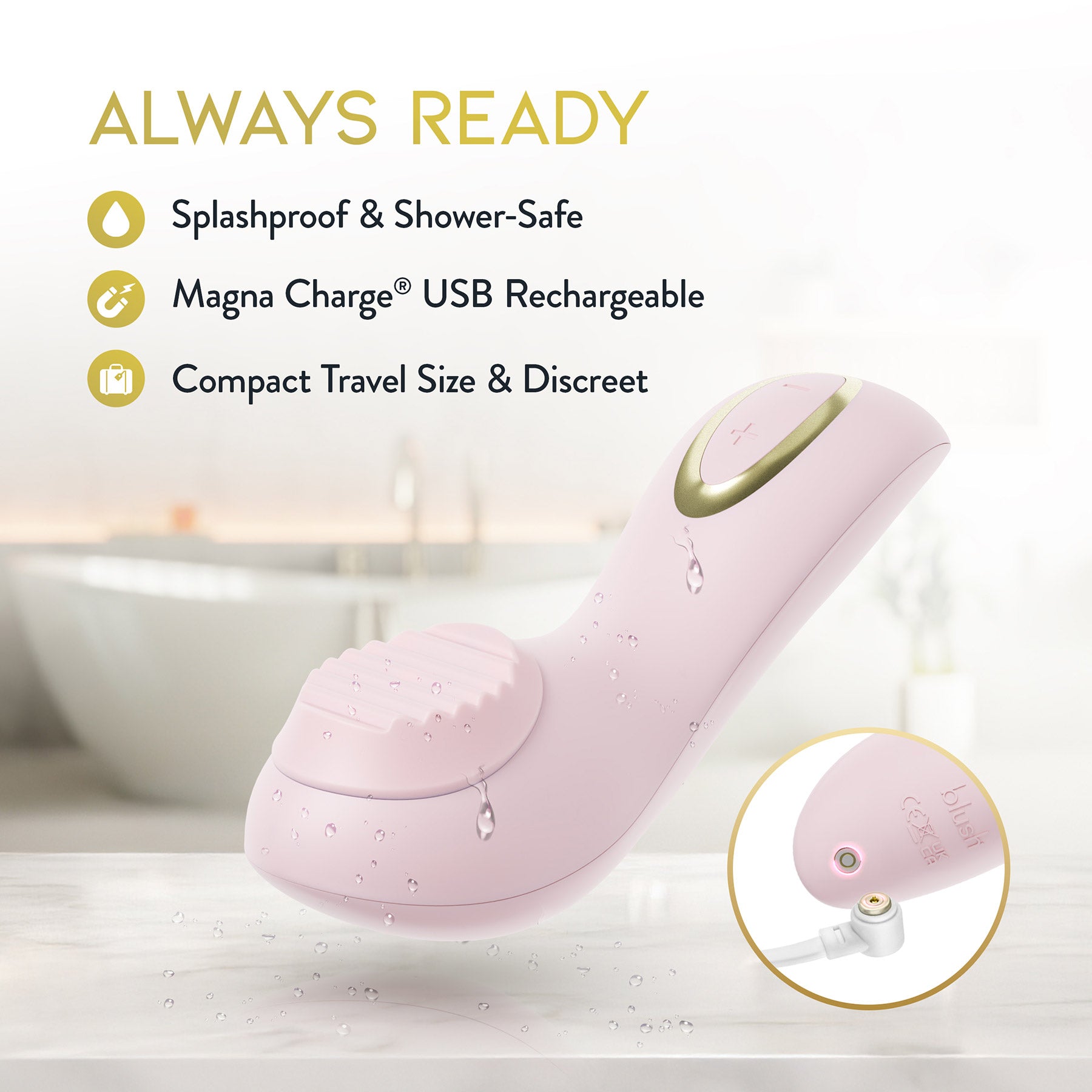 Délice Dahlia Rechargeable Silicone Stimulating Clitoral Massager By Blush