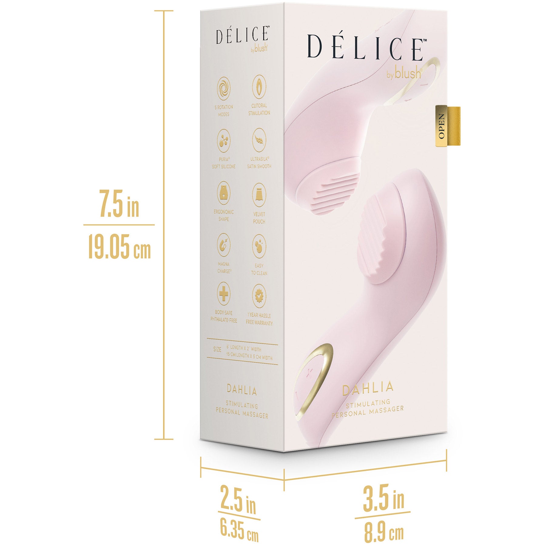 Délice Dahlia Rechargeable Silicone Stimulating Clitoral Massager By Blush