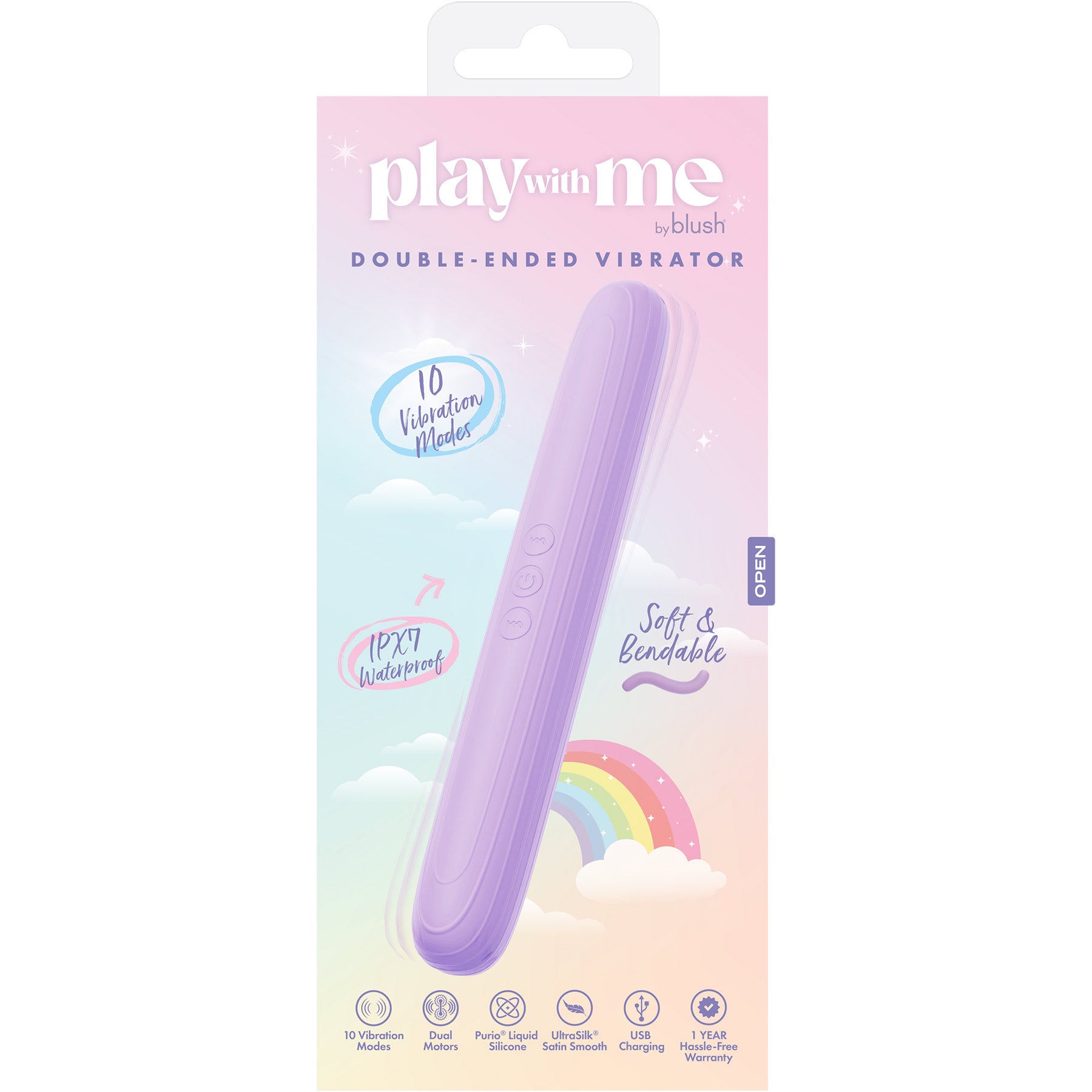 Play With Me Melody Dual-Ended Clitoral Stimulation Vibrator By Blush