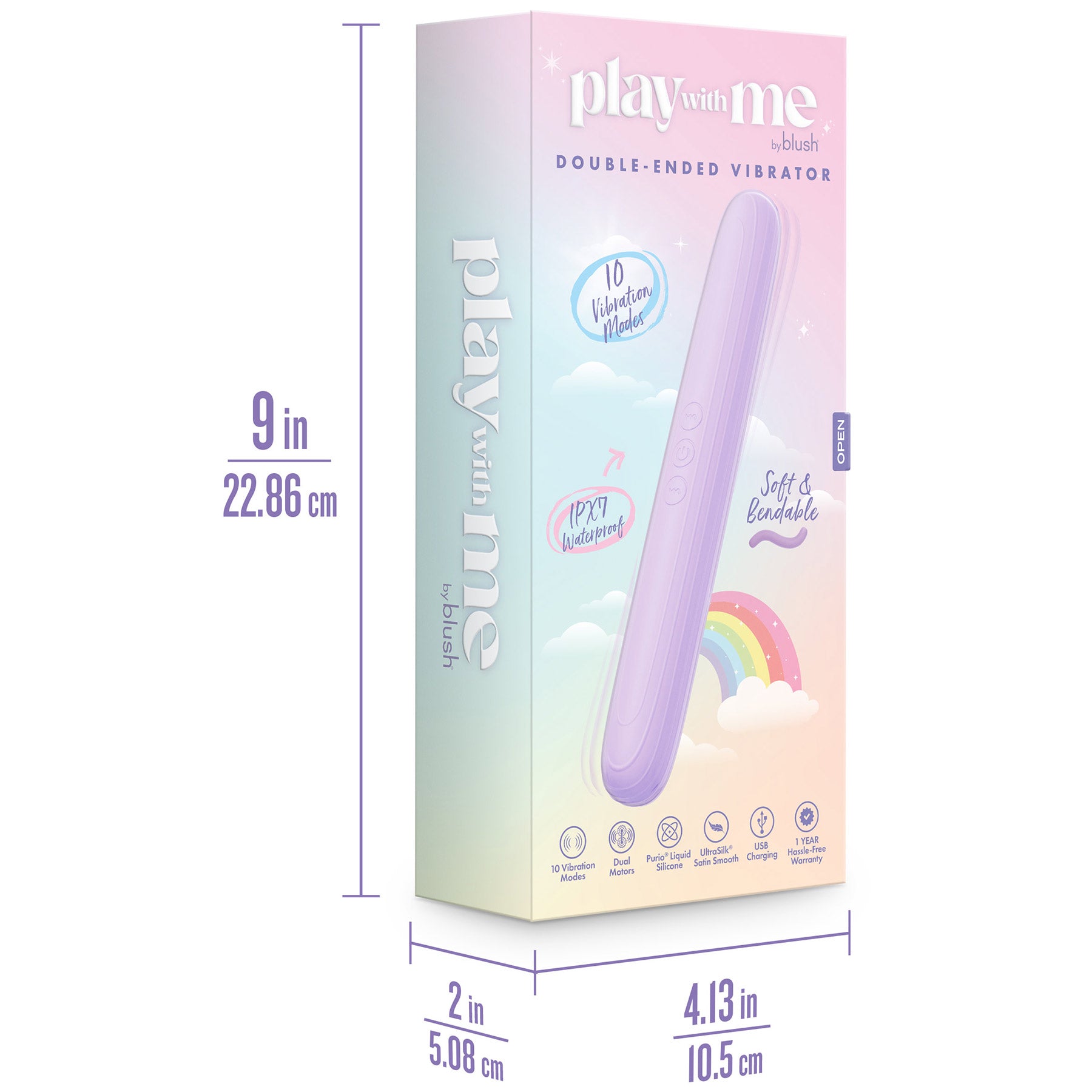 Play With Me Rechargeable Silicone Double Ended Vibrator