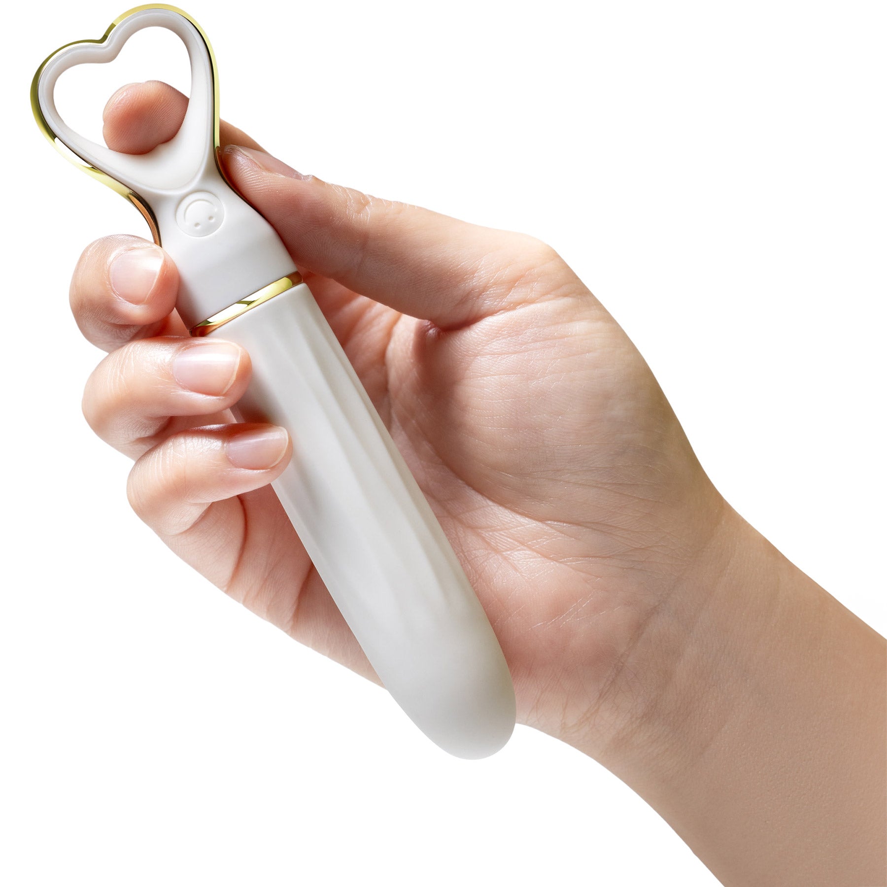 Delice Heartthrob Textured Rechargeable Silicone Vibrator By Blush - White Bouquet