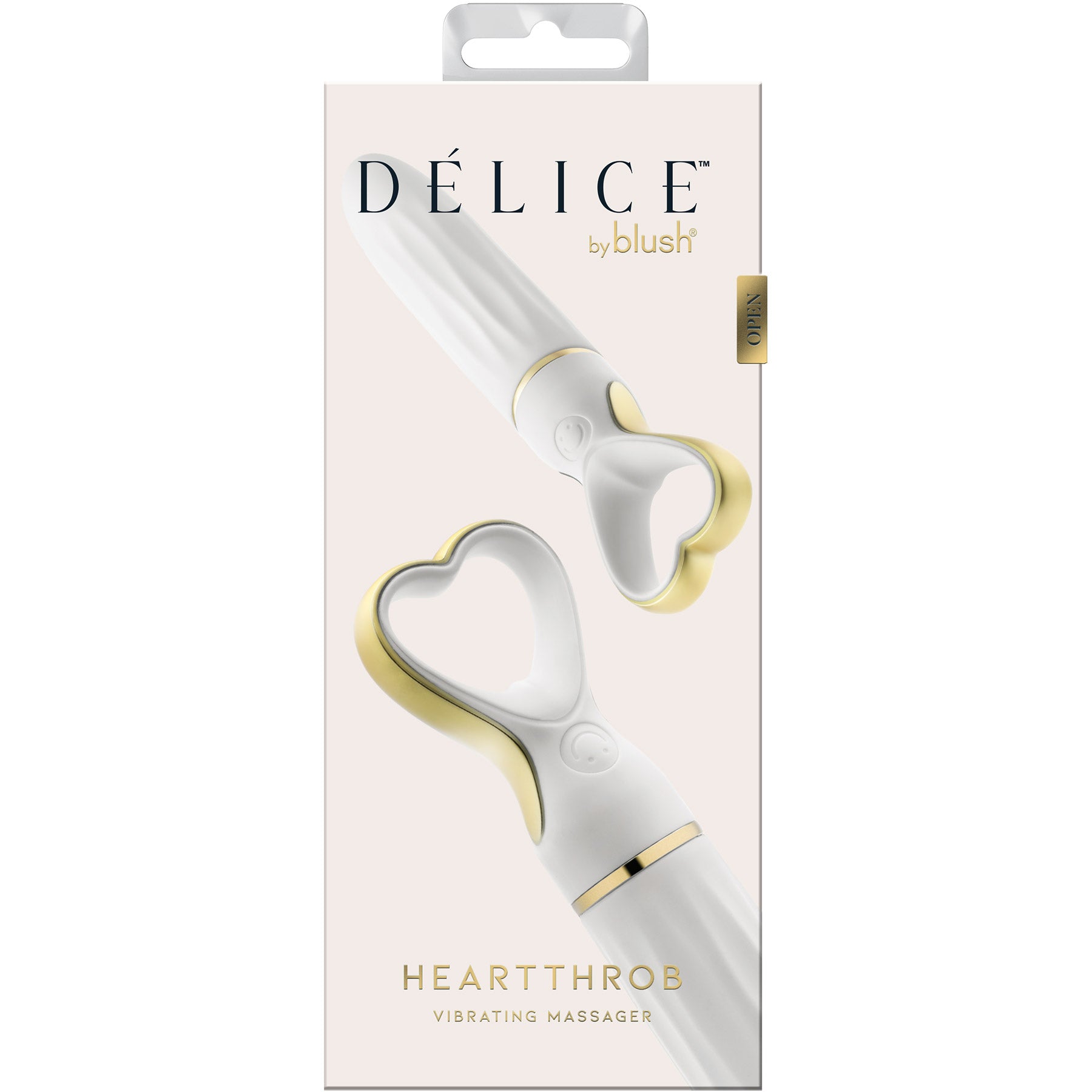 Delice Heartthrob Textured Rechargeable Silicone Vibrator By Blush - White Bouquet