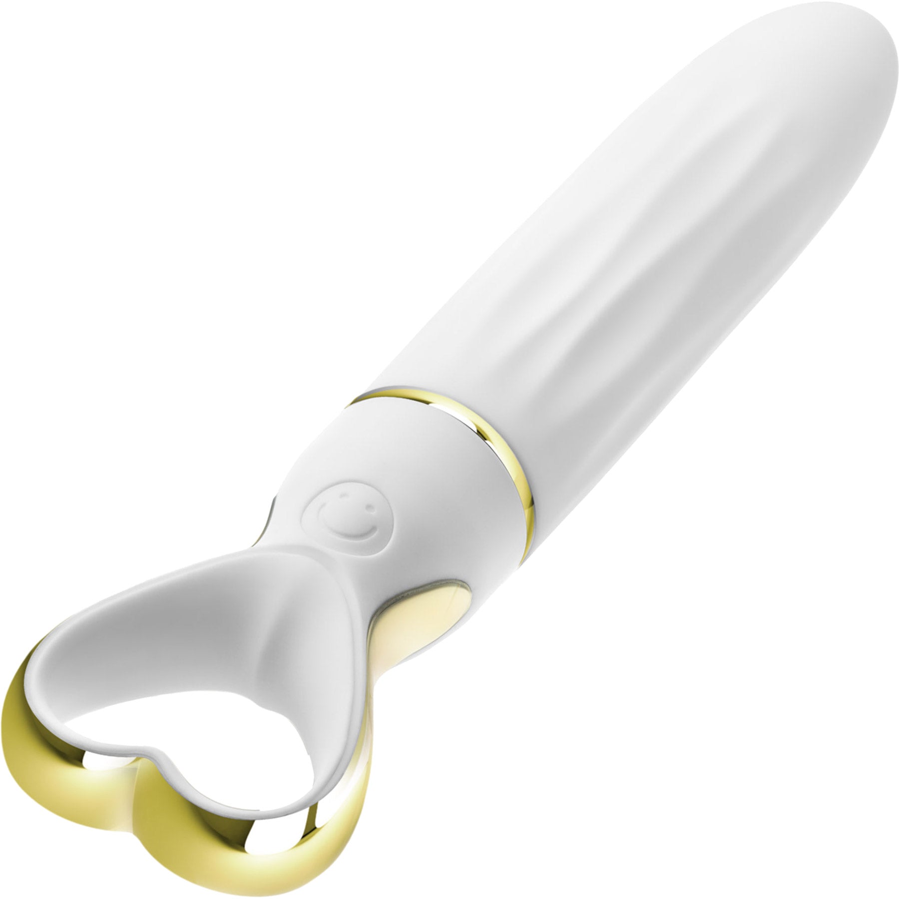 Delice Heartthrob Textured Rechargeable Silicone Vibrator By Blush - White Bouquet